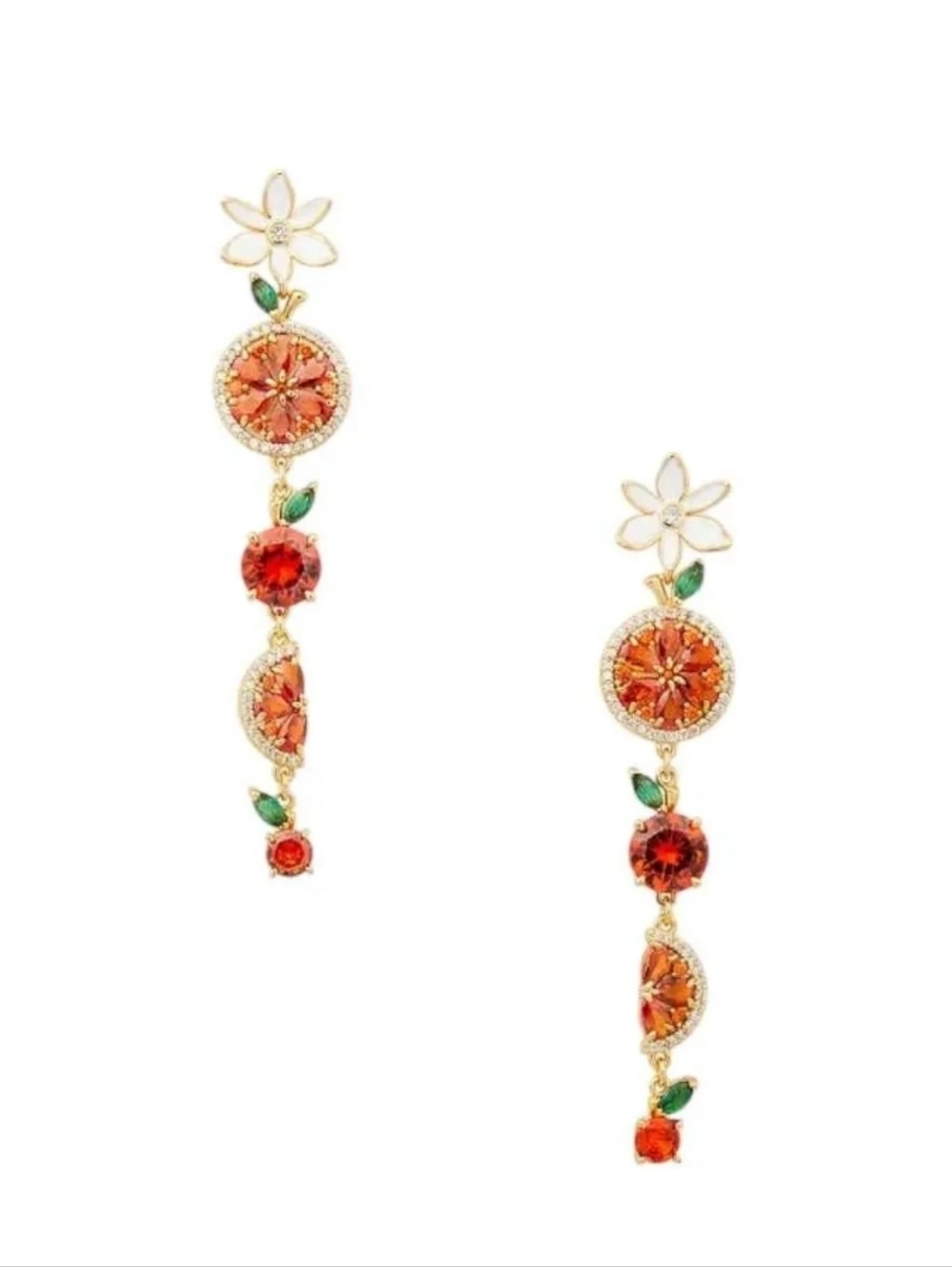 kate spade Pink and Gold Floral Drop Earrings - Picture 4 of 7